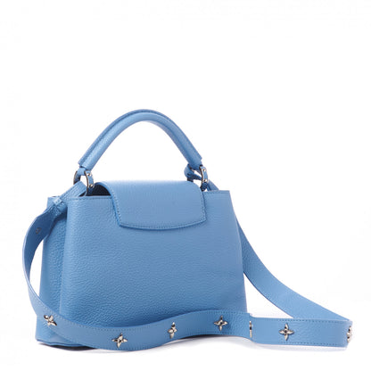 Louis Vuitton Taurillon Mechanical Flowers Smile Capucines BB Blue 2 of 8