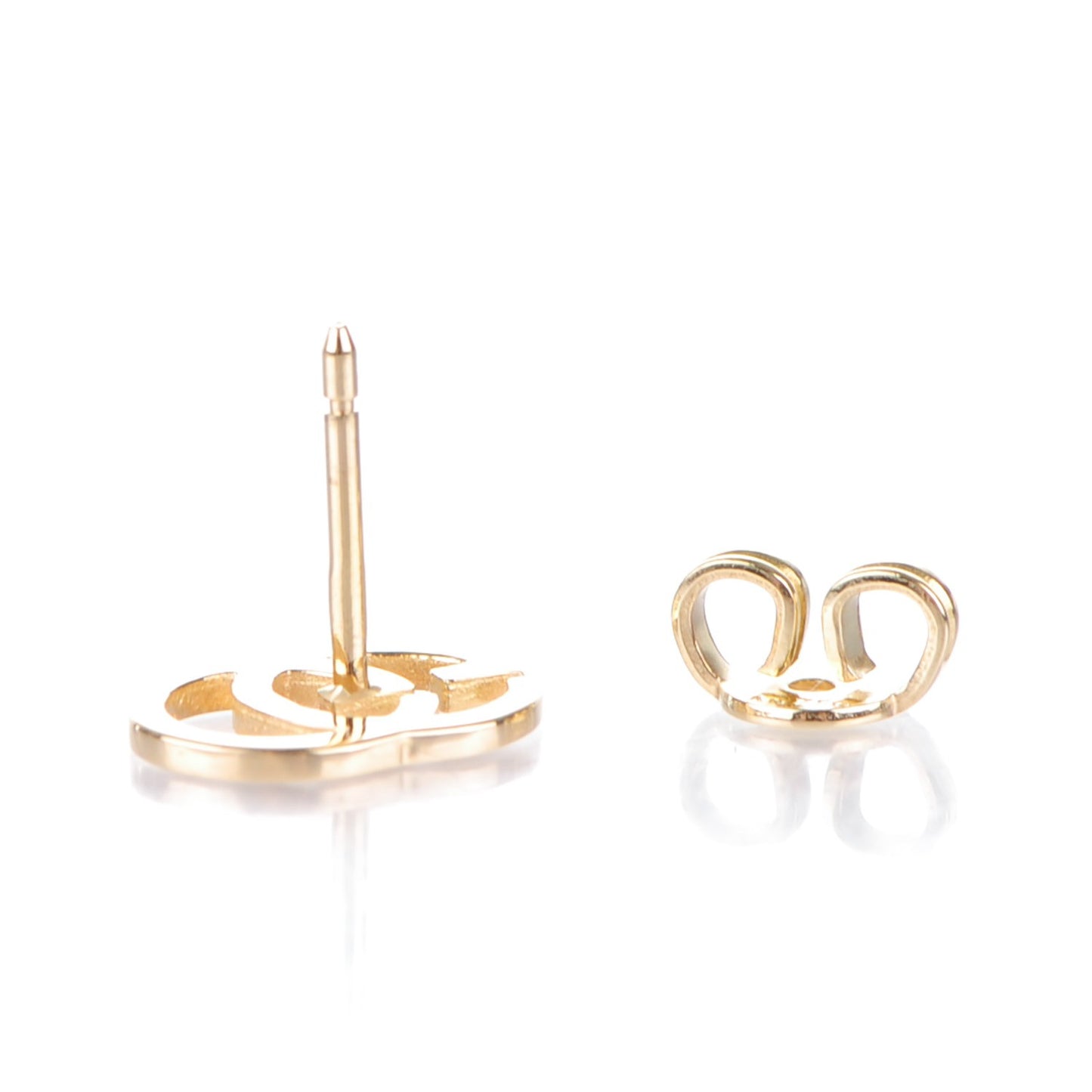 18K Yellow Gold GG Tissue Stud Earrings
