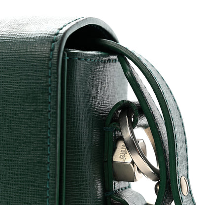 Off-White Saffiano Mini Binder Clip Bag Green 11 of 12