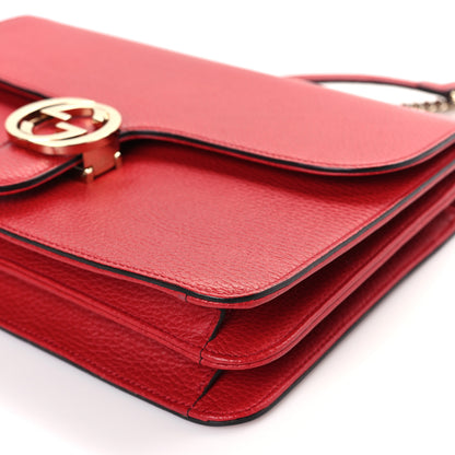 Gucci Dollar Calfskin Interlocking G Shoulder Bag Red 9 of 9
