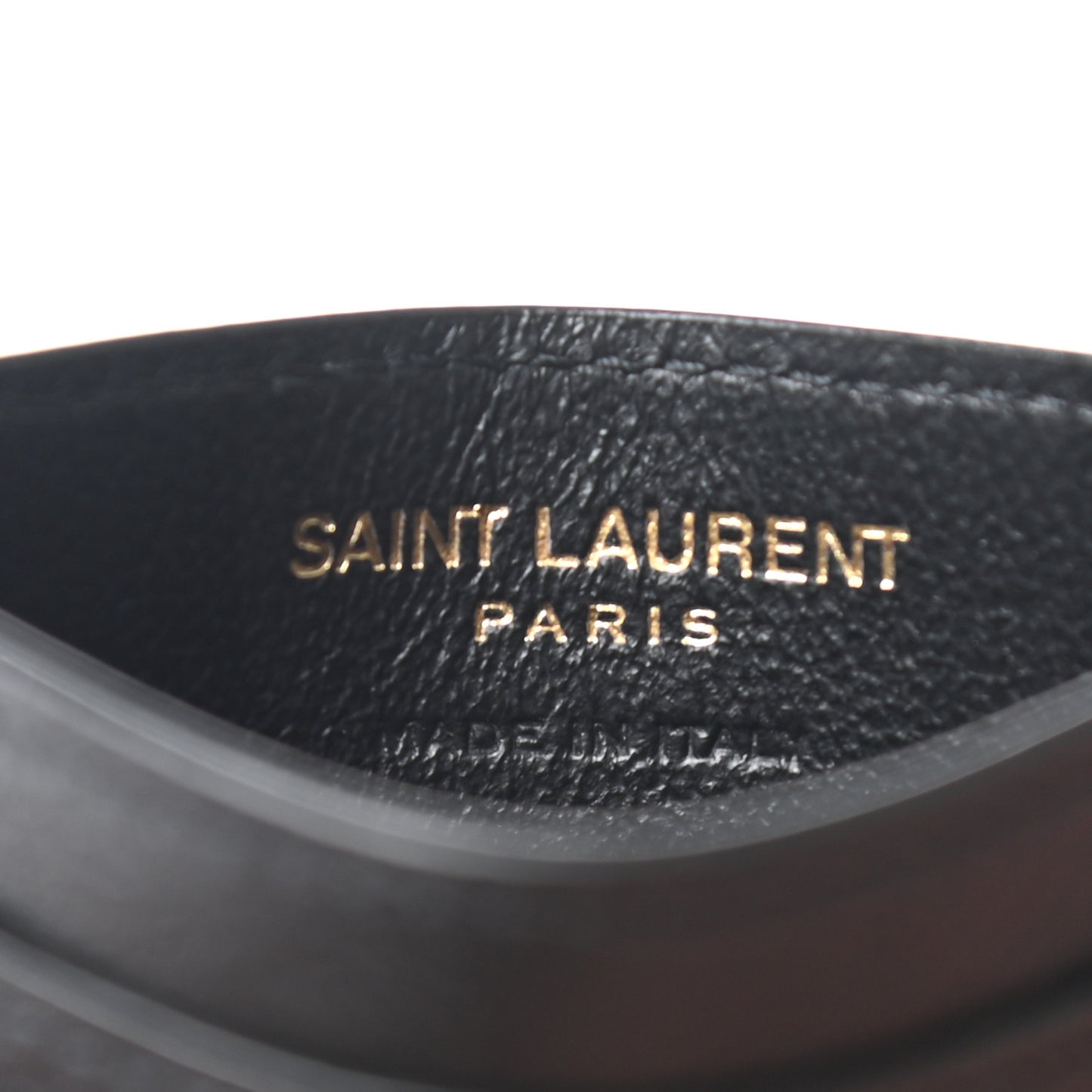 Calfskin Tiny Cassandre Credit Card Case Black