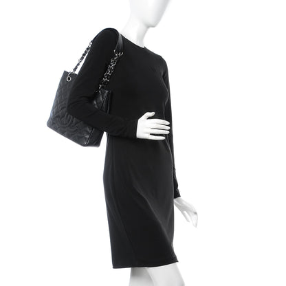 Chanel Caviar Quilted Petit Shopping Tote PST Black 2 of 9