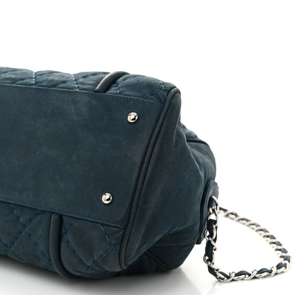 Chanel Iridescent Calfskin Quilted Relax CC Bowler Blue 10 of 12