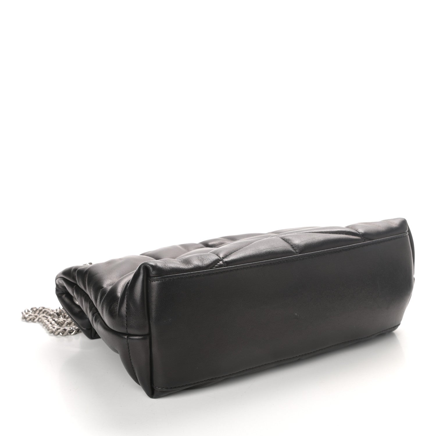 Saint Laurent Lambskin Quilted Small Loulou Puffer Monogram Chain Satchel Black 4 of 10