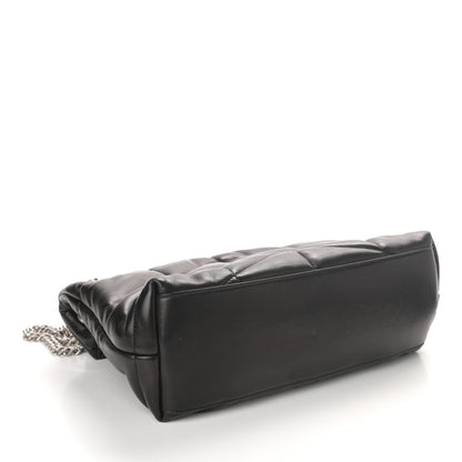Saint Laurent Lambskin Quilted Small Loulou Puffer Monogram Chain Satchel Black 4 of 10