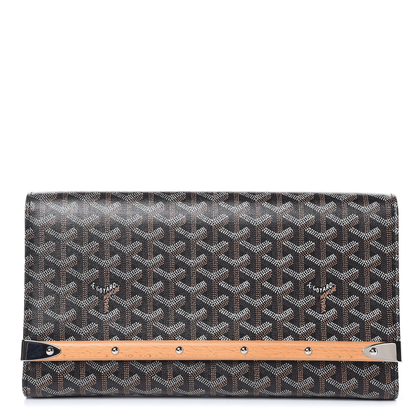 Goyardine Monte Carlo Bois Clutch Black