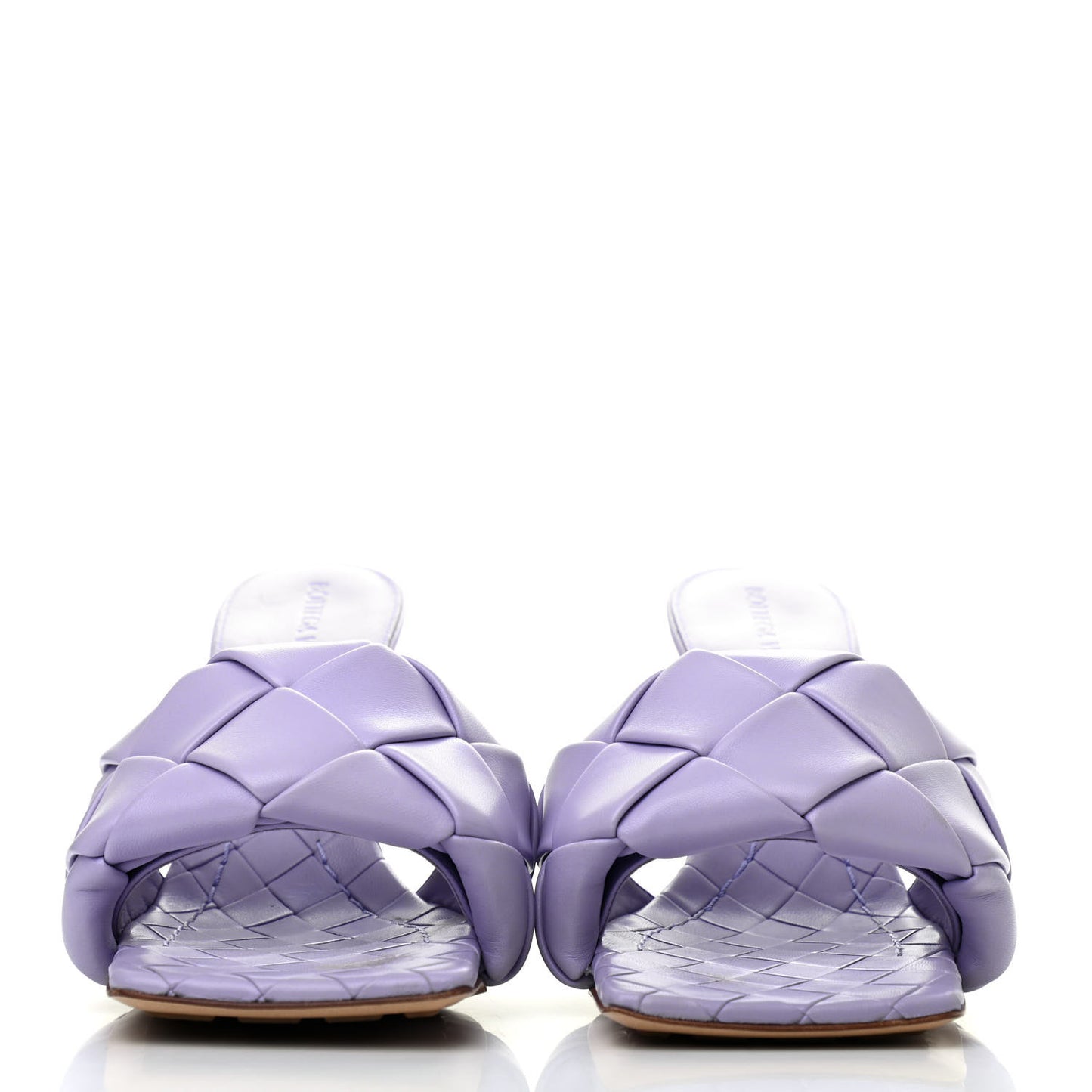 Nappa Maxi Intrecciato Lido Mule Sandals 37.5 Wisteria
