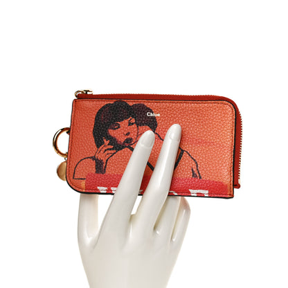 Chloe Calfskin Alphabet Purse Wallet Orange Multicolor 2 of 11