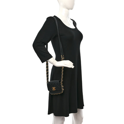 Chanel Calfskin Quilted Mini Framing Chain Bag Black 2 of 9