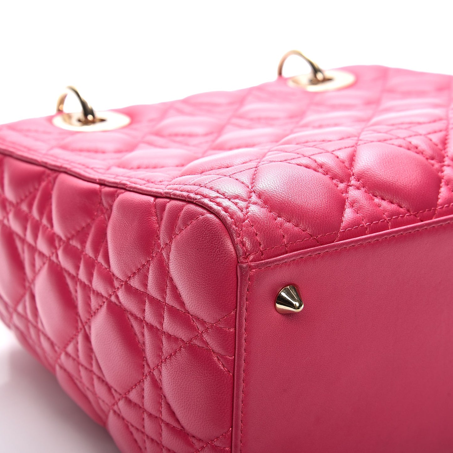 Lambskin Cannage Medium Lady Dior Pink