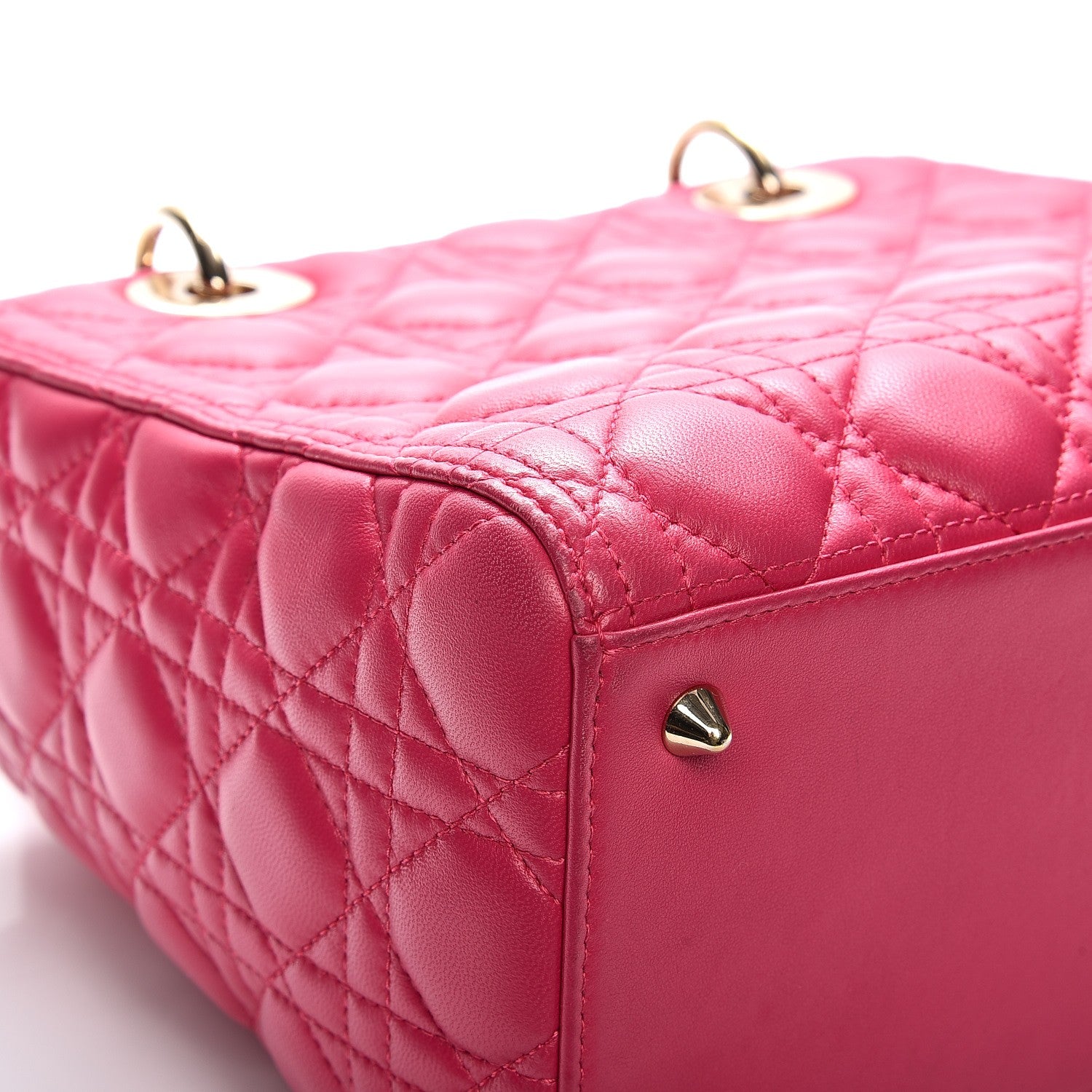 Christian Dior Lambskin Cannage Medium Lady Dior Pink 11 of 14