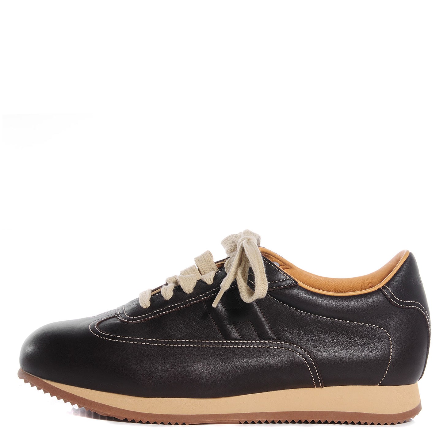 Leather Quick Sneakers 42.5 Brown