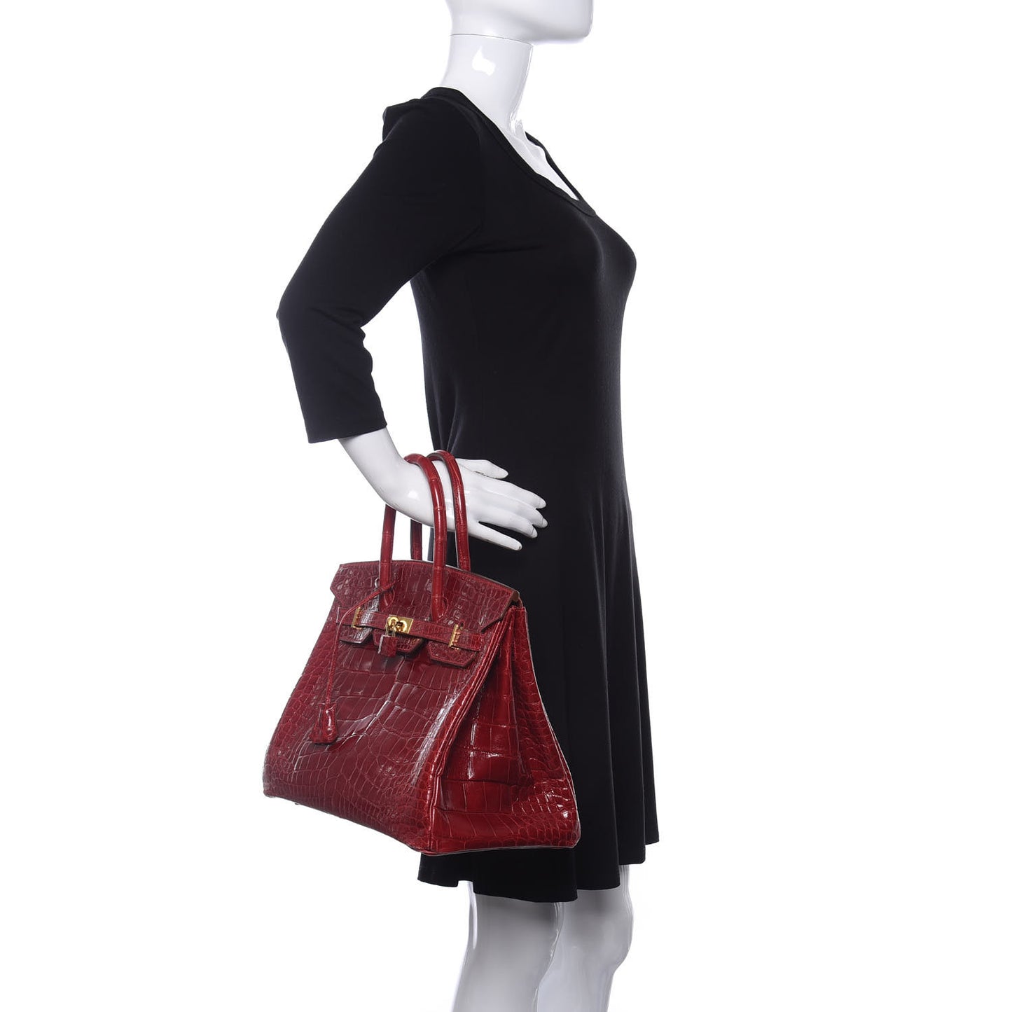 Shiny Alligator Birkin 35 Rouge Vif
