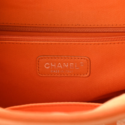 Chanel Canvas Deauville Bowling Bag Orange 6 of 9
