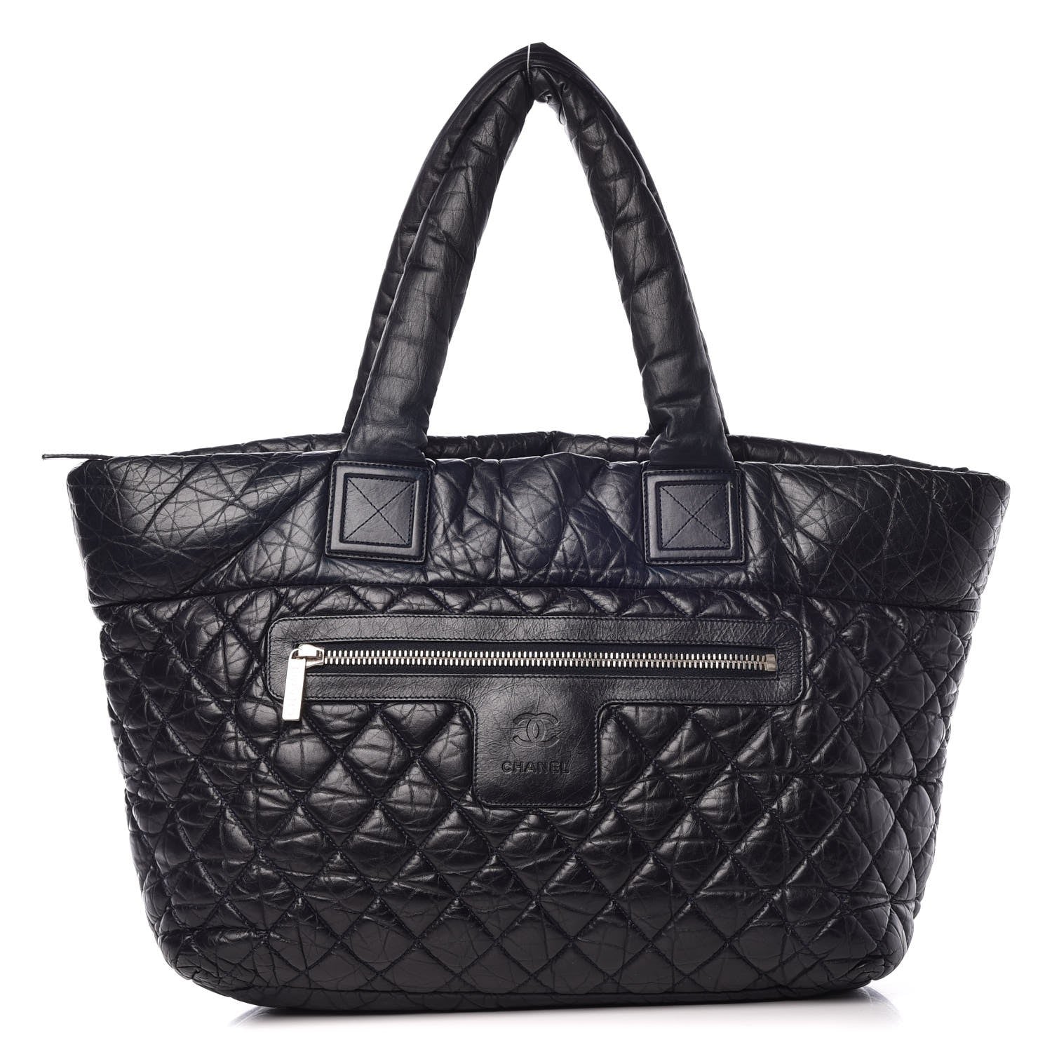 Chanel Lambskin Quilted Large Coco Cocoon Tote Navy 1 of 7