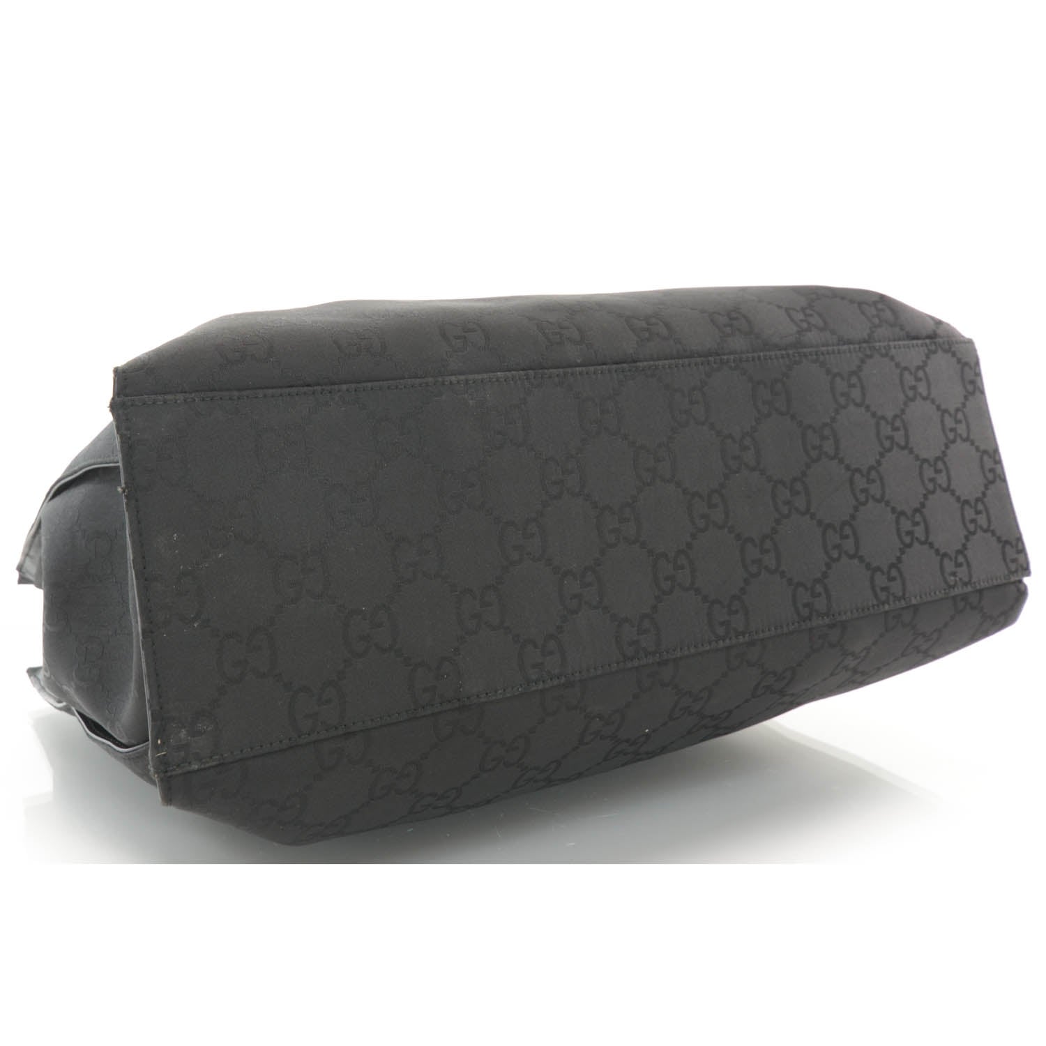Gucci Nylon Monogram Bamboo Handle Bag Black 4 of 8