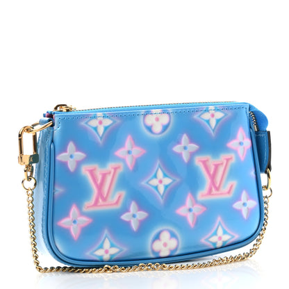Louis Vuitton Vernis Valentine Mini Pochette Accessories Baby Blue Neon 3 of 8