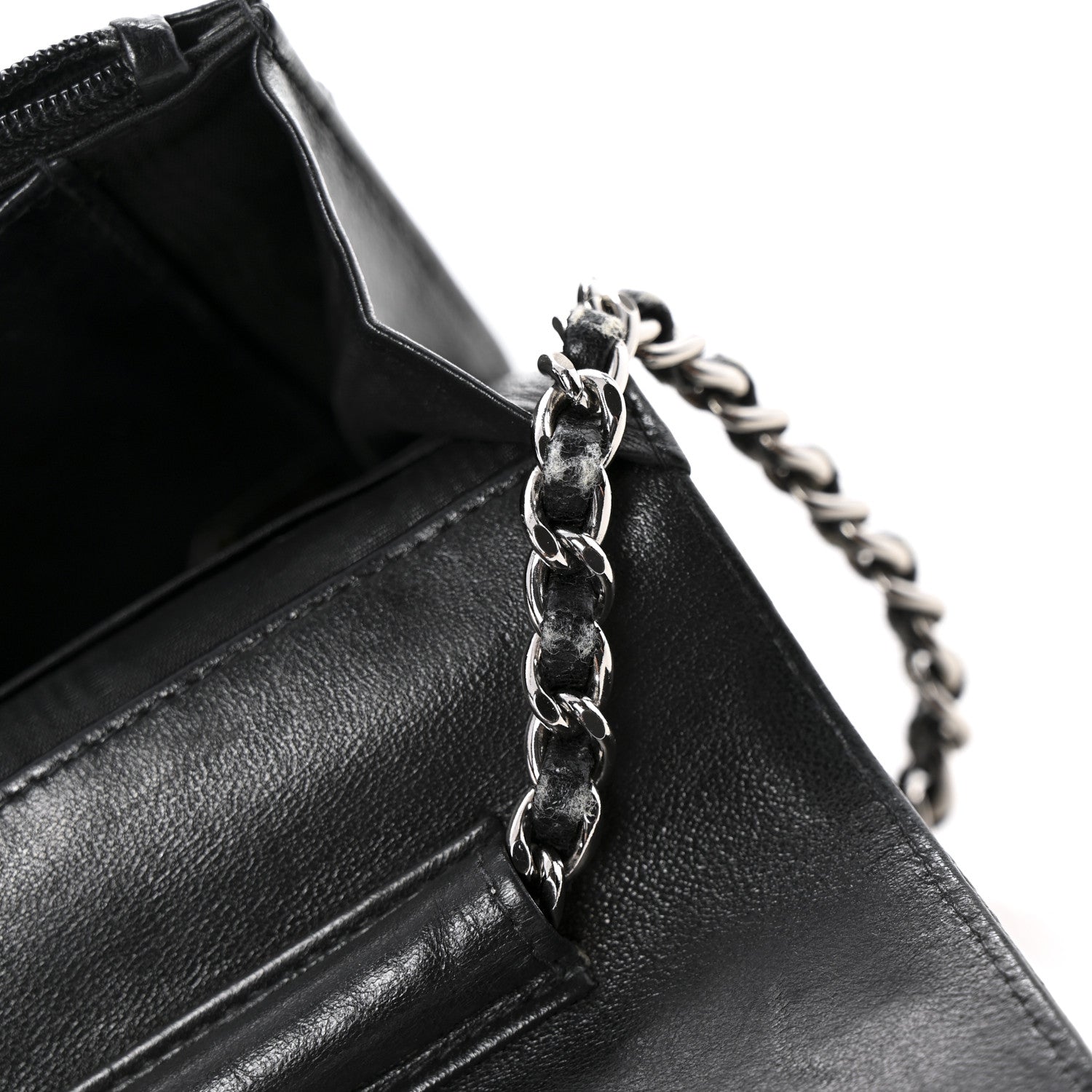 Chanel Caviar Timeless CC Wallet On Chain WOC Black 12 of 12