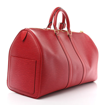 Louis Vuitton Epi Keepall 45 Castillan Red 2 of 10