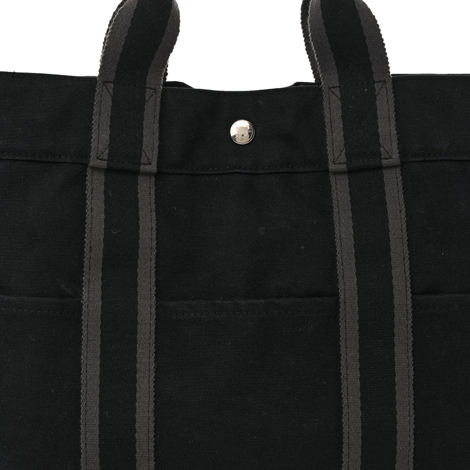 Hermes Canvas Herline MM Tote Black 8 of 15