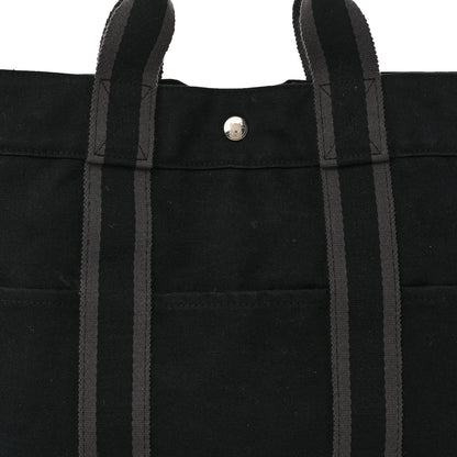 Hermes Canvas Herline MM Tote Black 8 of 15