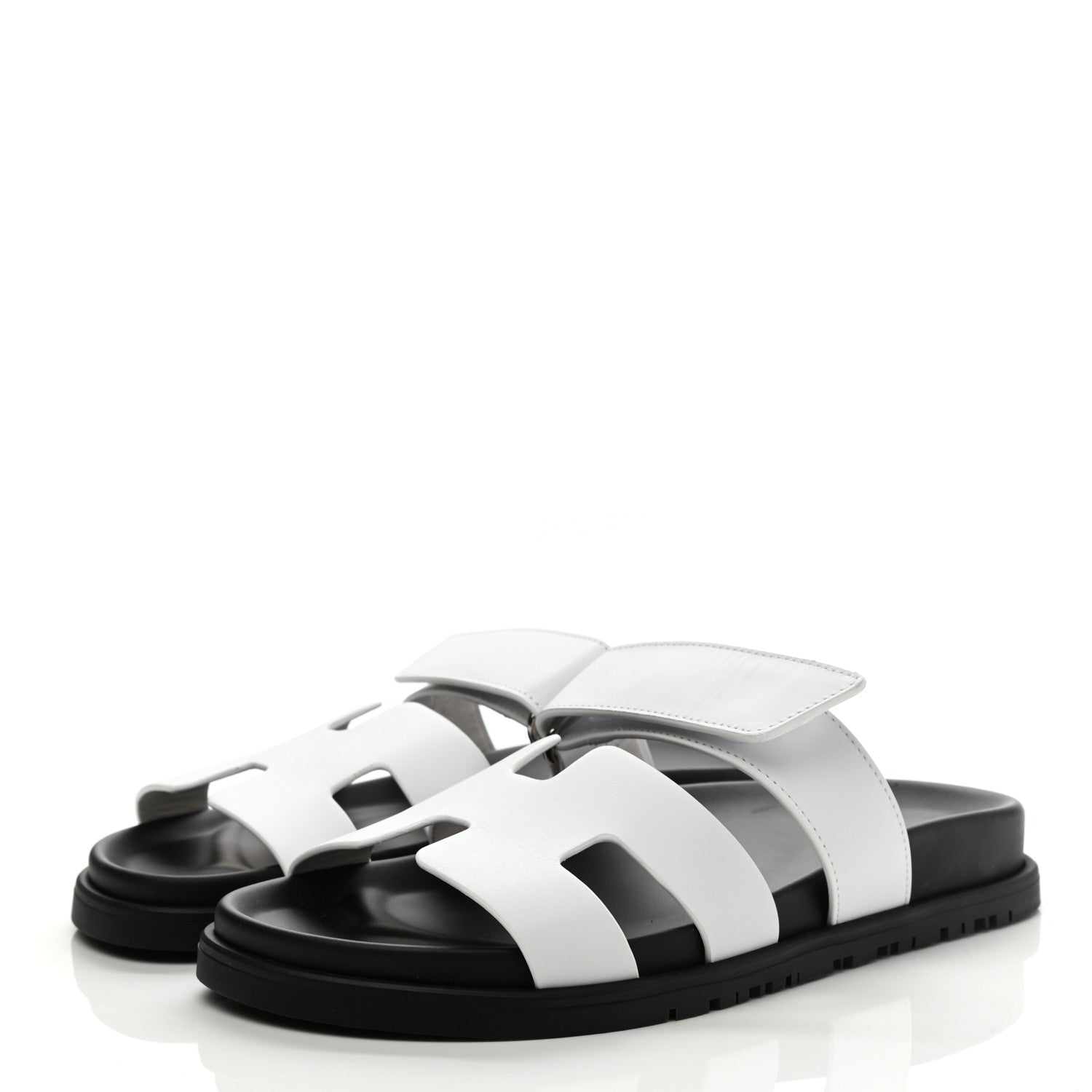 Hermes Calfskin Womens Chypre Sandals 36 White 3 of 10