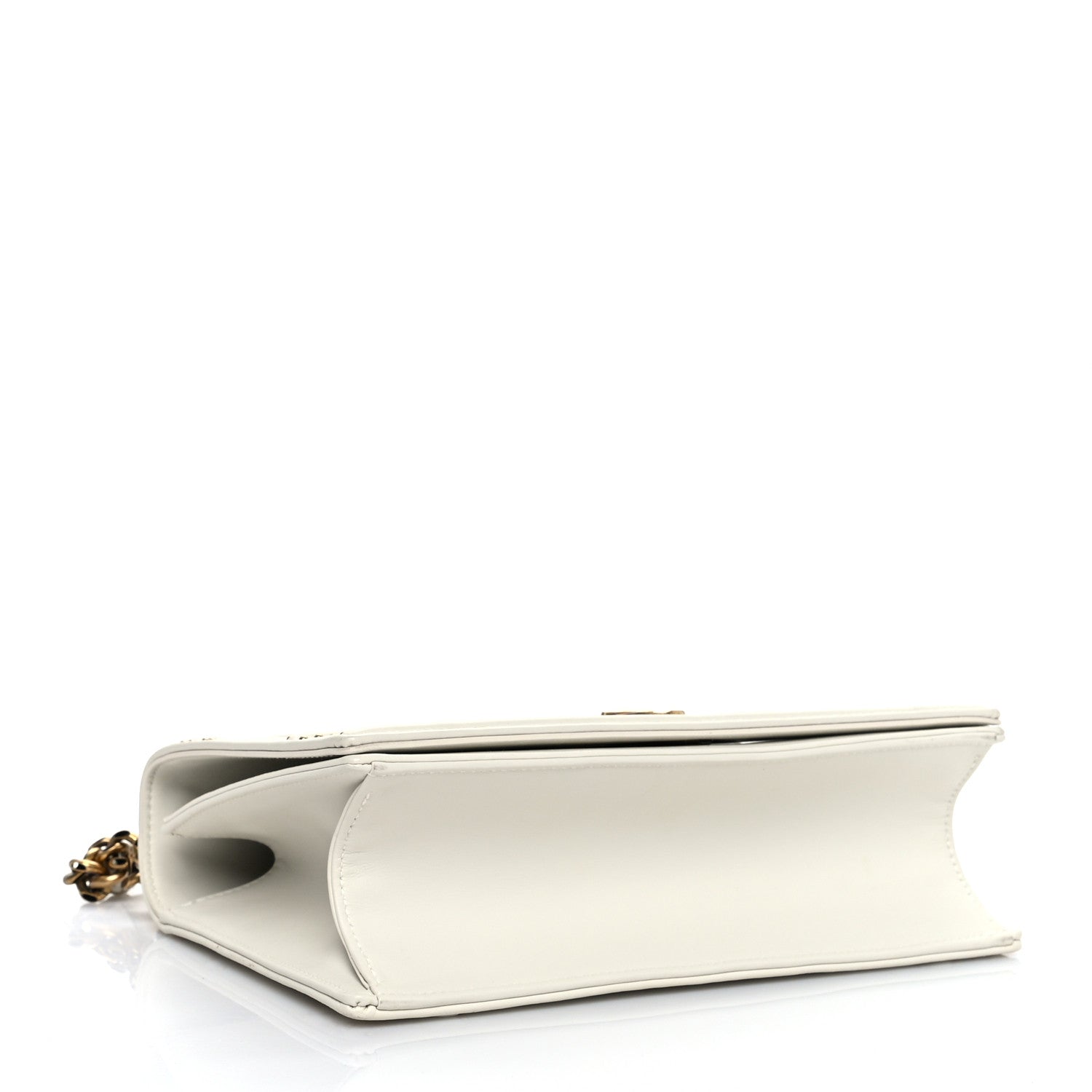 Christian Dior Lambskin Studded Medium Diorama Flap Bag Latte 4 of 10