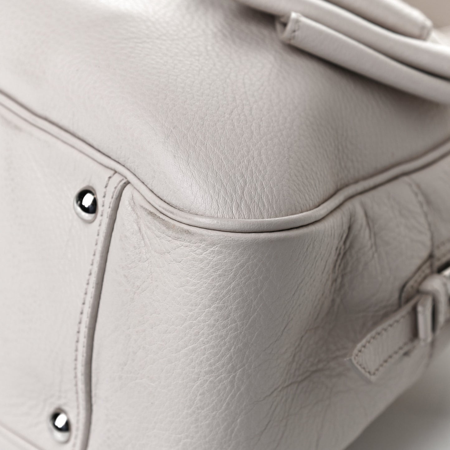 Calfskin Small Y Bow Tote White