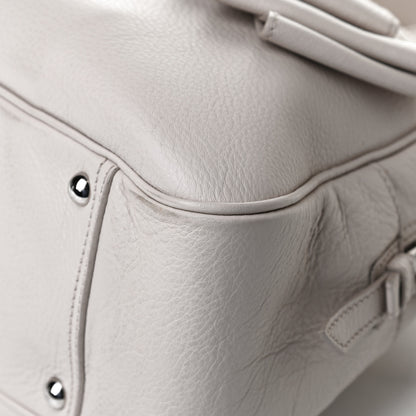 Saint Laurent Calfskin Small Y Bow Tote White 15 of 15