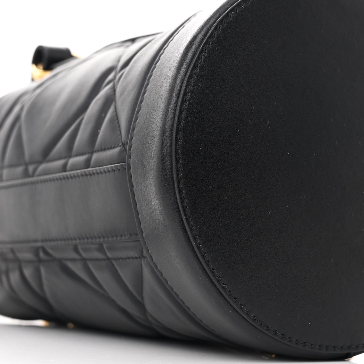Christian Dior Calfskin Macrocannage Cannage Small Drawstring Backpack Black 9 of 10