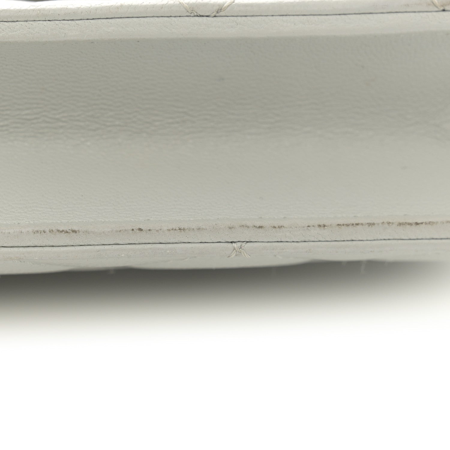 Chanel Lambskin Pearl Crush Quilted Flap Phone Holder With Chain Light Grey 15 of 16