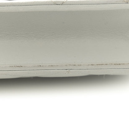 Chanel Lambskin Pearl Crush Quilted Flap Phone Holder With Chain Light Grey 15 of 16