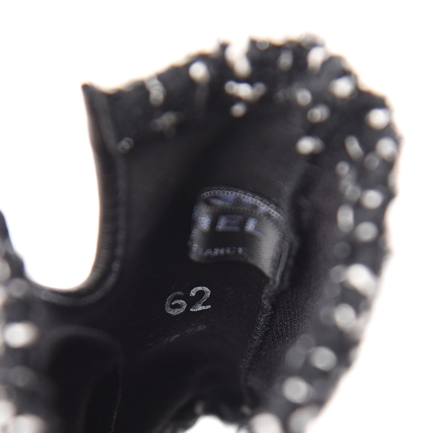 Chanel Metallic Lambskin Tweed CC Fingerless Gloves 6.5 Black Green 4 of 5