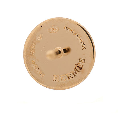 Hermes 18K Rose Gold TPM Ex-Libris Stud Earrings 4 of 5