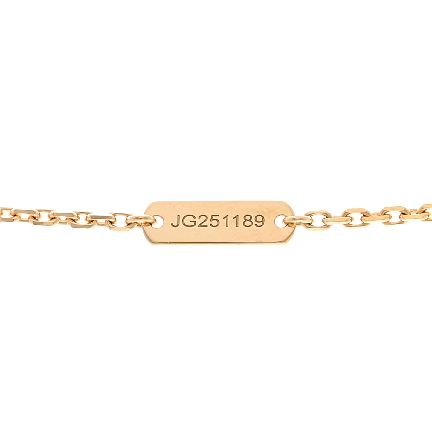 18K Yellow Gold Guilloche Vintage Alhambra Pendant Necklace