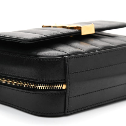 Saint Laurent Lambskin Matelasse Monogram Vicky Camera Bag Black 7 of 8