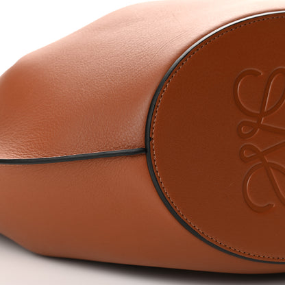 Loewe Calfskin Perforated Small Shell Tote Tan 7 of 9