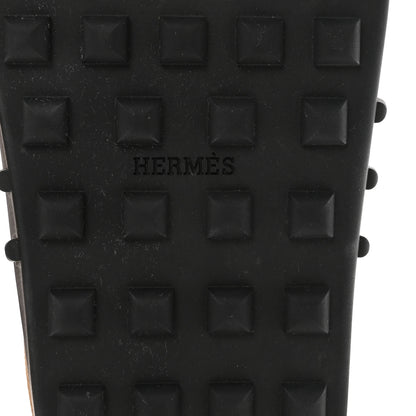 Hermes Suede Calfskin Womens Lazy Loafers 37.5 Brune Fume 7 of 10