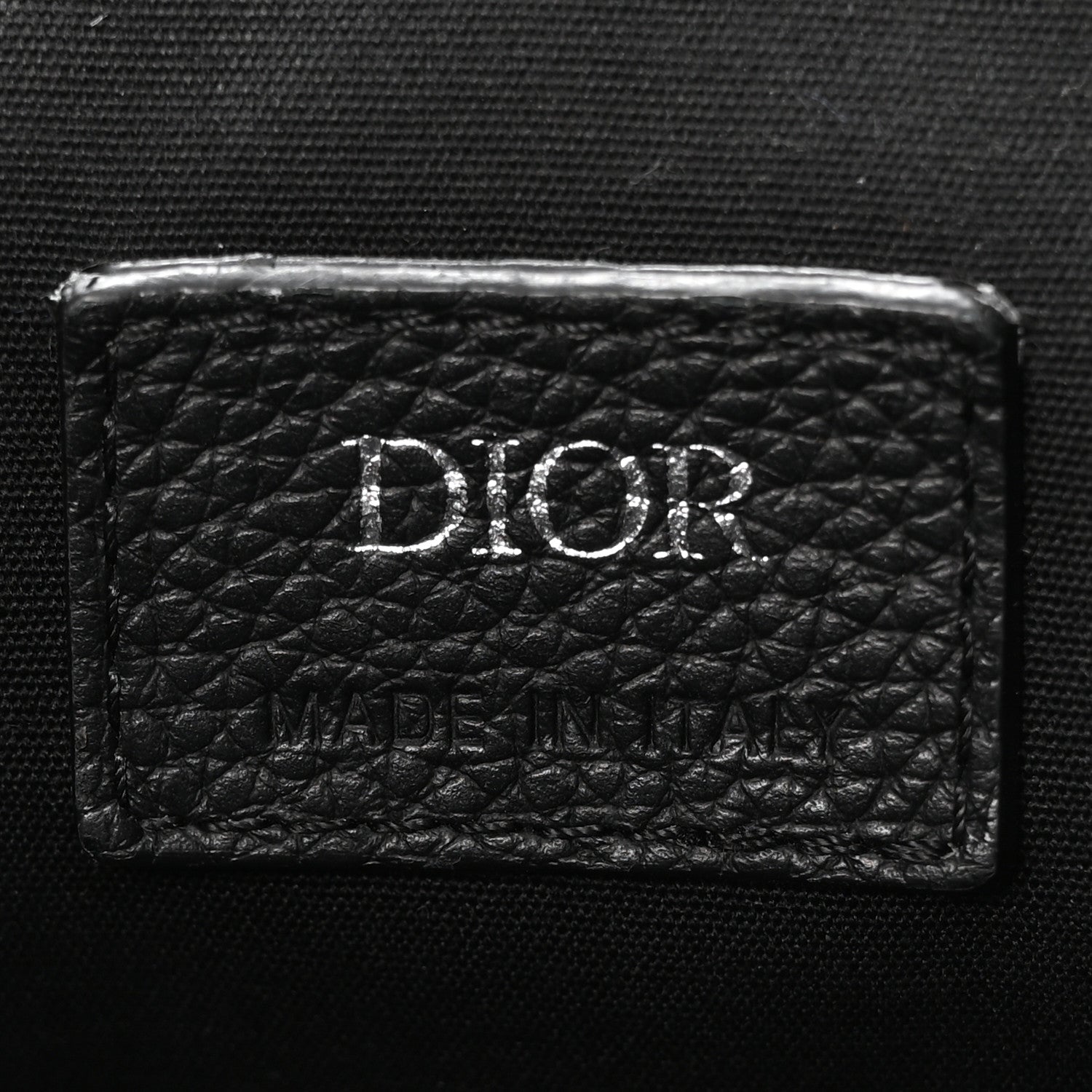 Christian Dior Oblique Jacquard Grained Calfskin Drawstring Saddle Backpack Beige Black 6 of 11