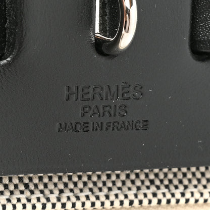 Hermes Vache Hunter Toile H Pegase Pop Herbag Zip Retourne 31 PM Bleu Indigo Ecru Black 8 of 11