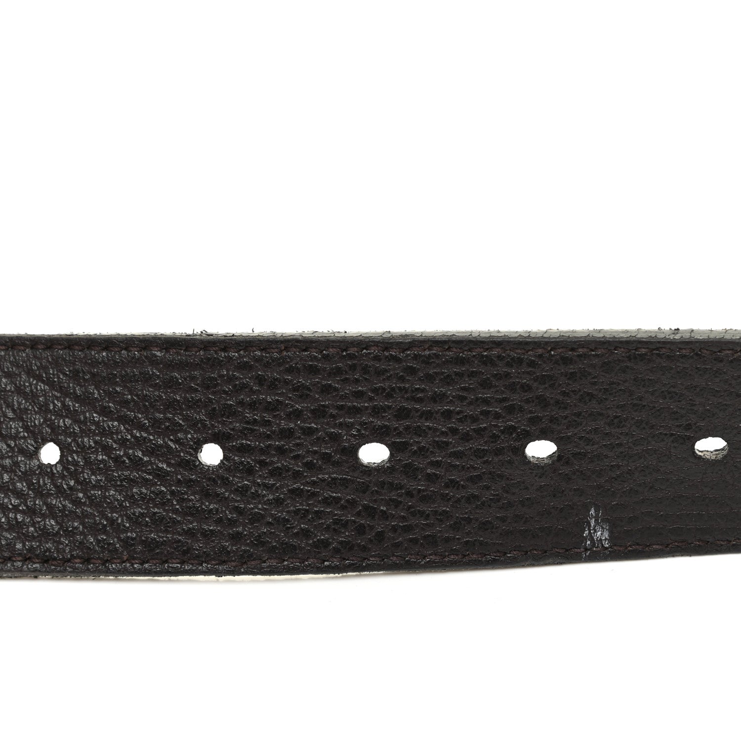 Gucci Calfskin Double G Reversible 37mm Belt 95 38 Black Cocoa 5 of 8