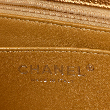 Chanel Metallic Caviar Quilted Top Handle East West Flap Gold 6 of 11