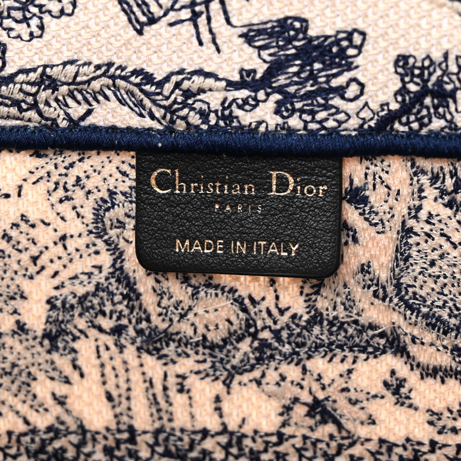 Christian Dior Canvas Embroidered Medium Dioriviera Toile De Jouy Book Tote Blue 6 of 13