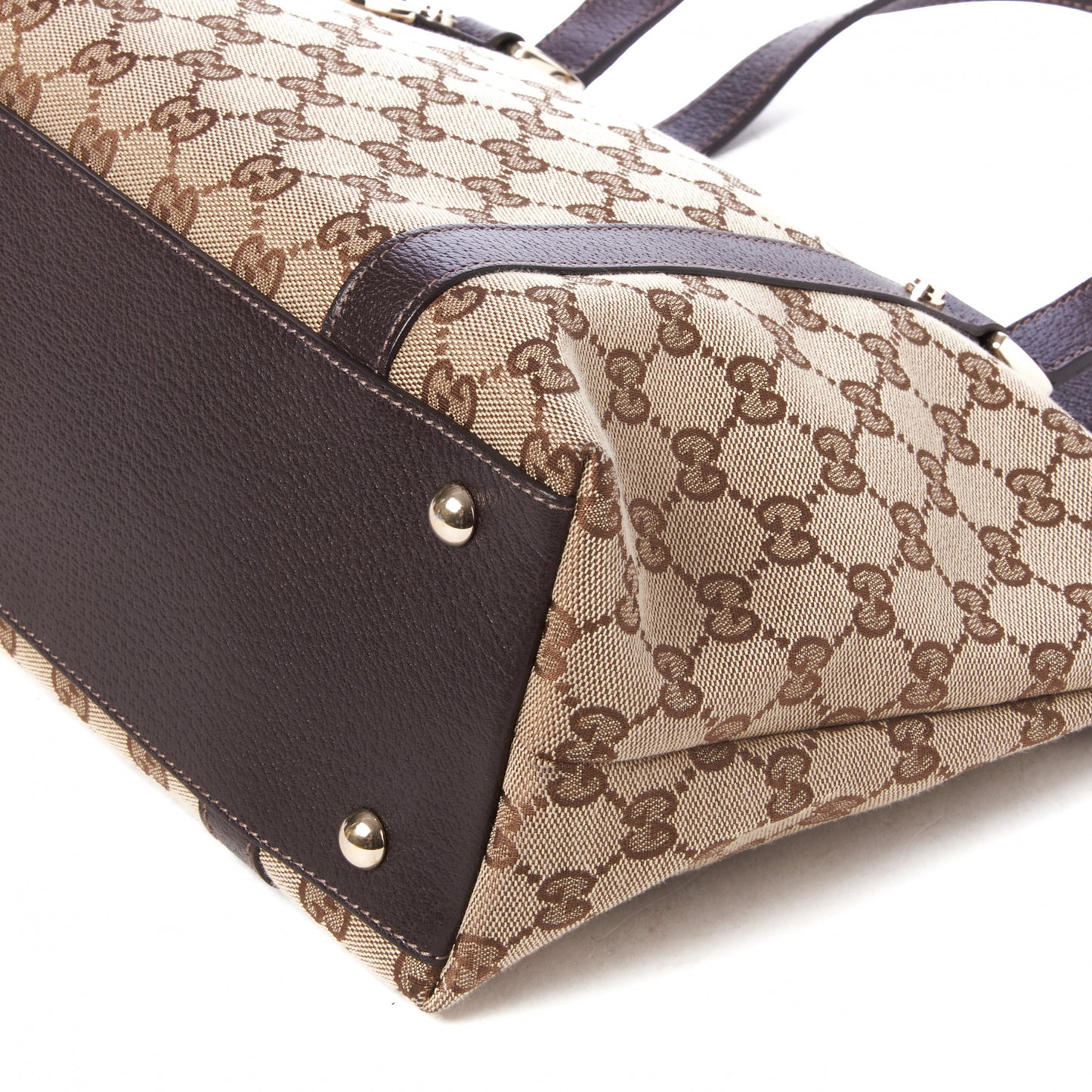 Monogram Medium Abbey Tote Dark Brown