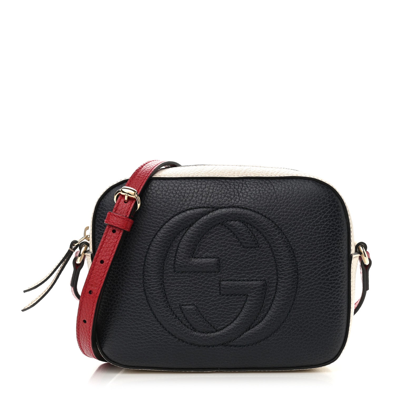 Gucci Dollar Calfskin Small Soho Disco Bag Blue Hibiscus Red Mystic White 1 of 8