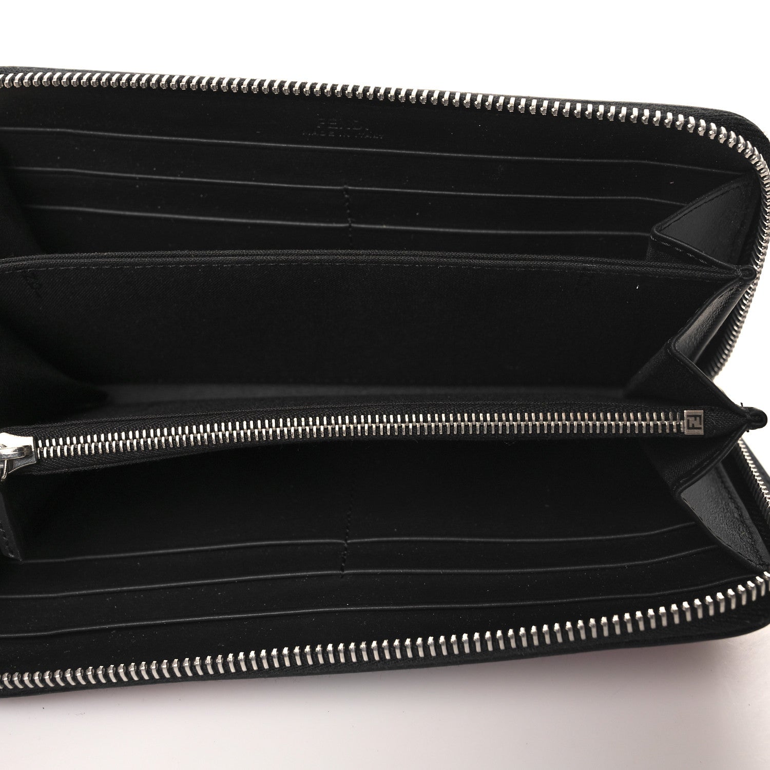 Fendi Zucchino Spalmati FF Zip Around Wallet Red 5 of 7