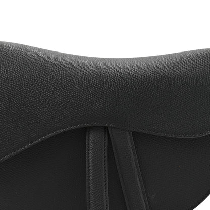 Christian Dior Grained Calfskin Saddle Bag Black 14 of 19