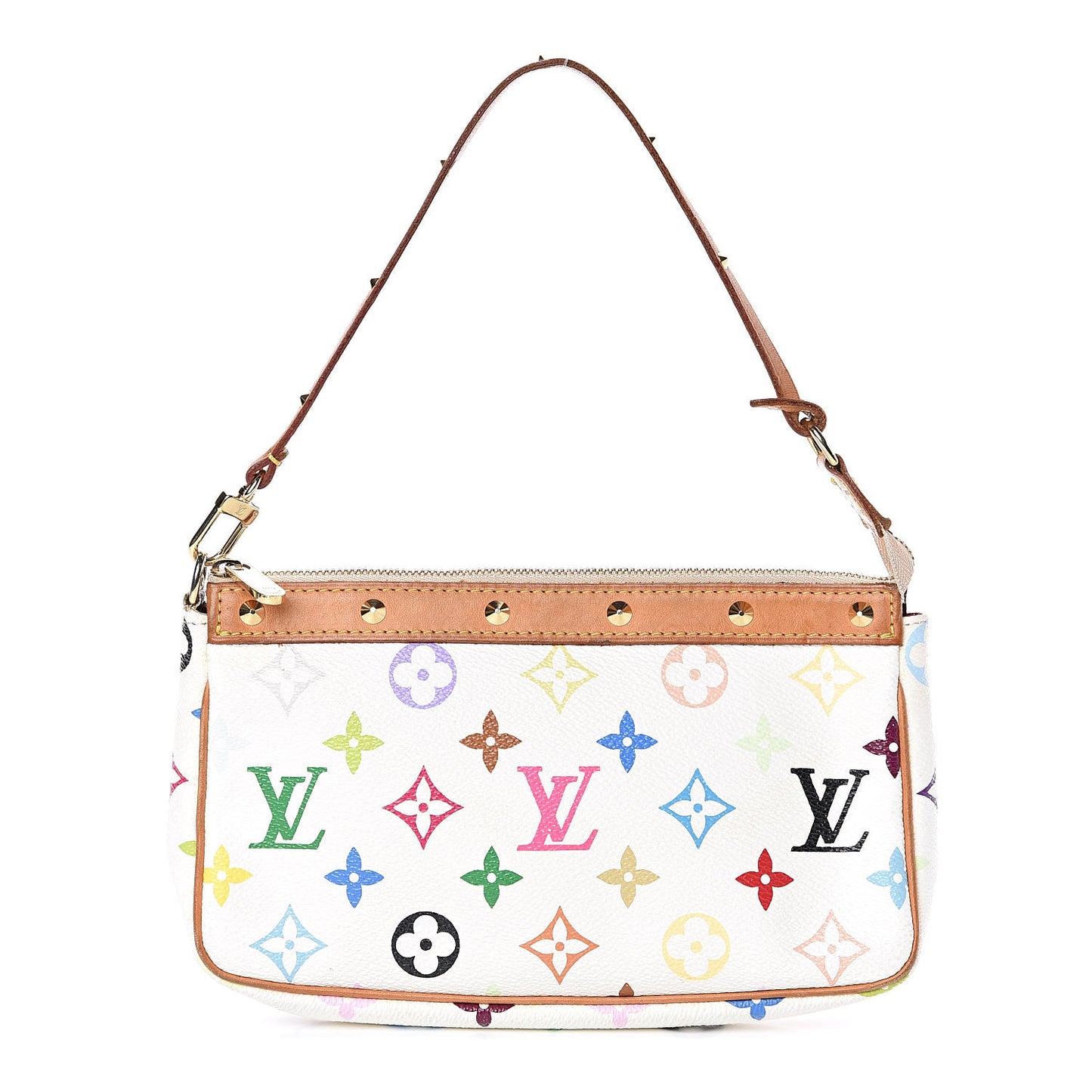 Monogram Multicolor Pochette Accessories White
