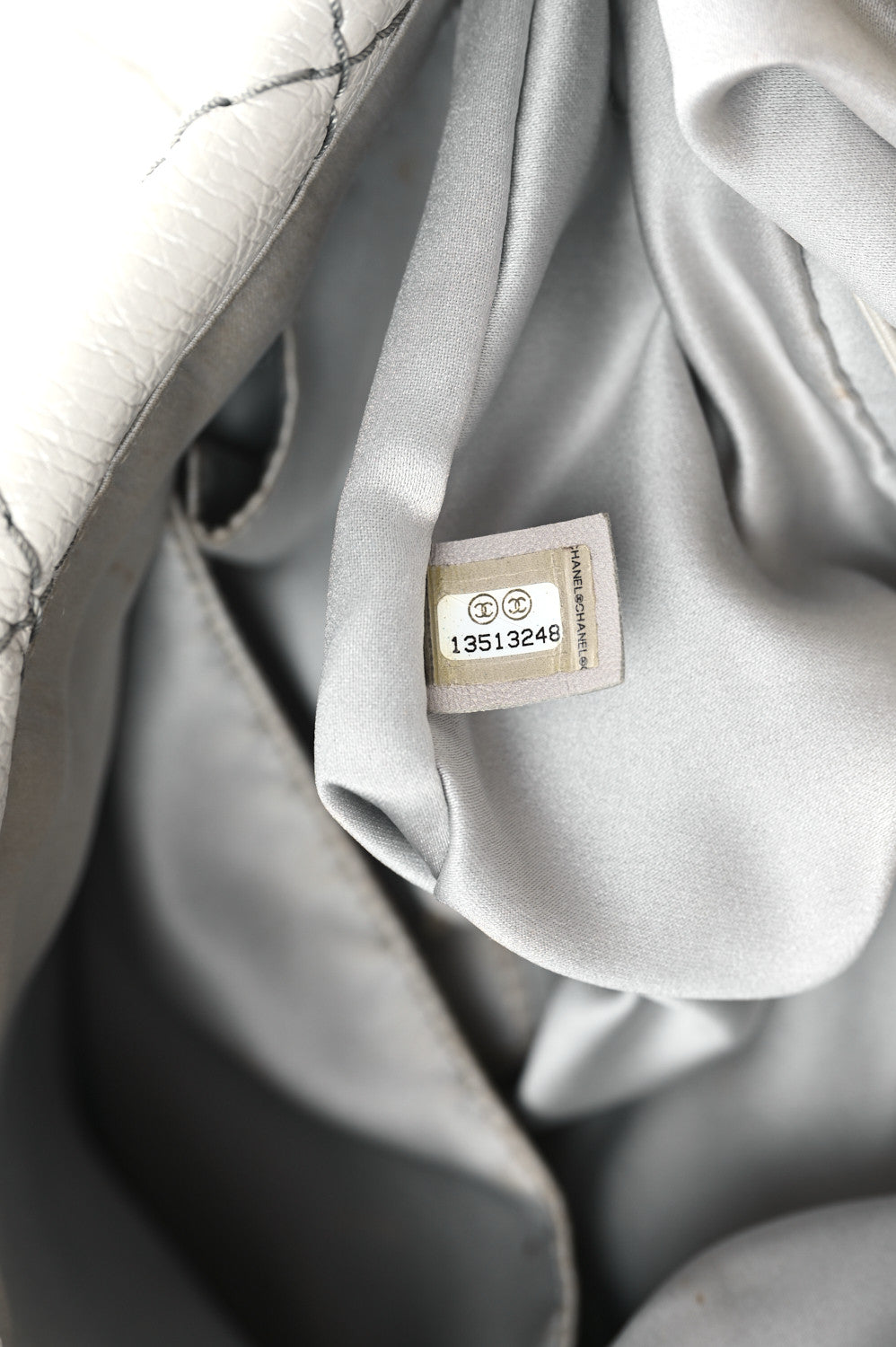 Chanel Glazed Calfskin XL On The Road Flap Light Grey 7 of 14