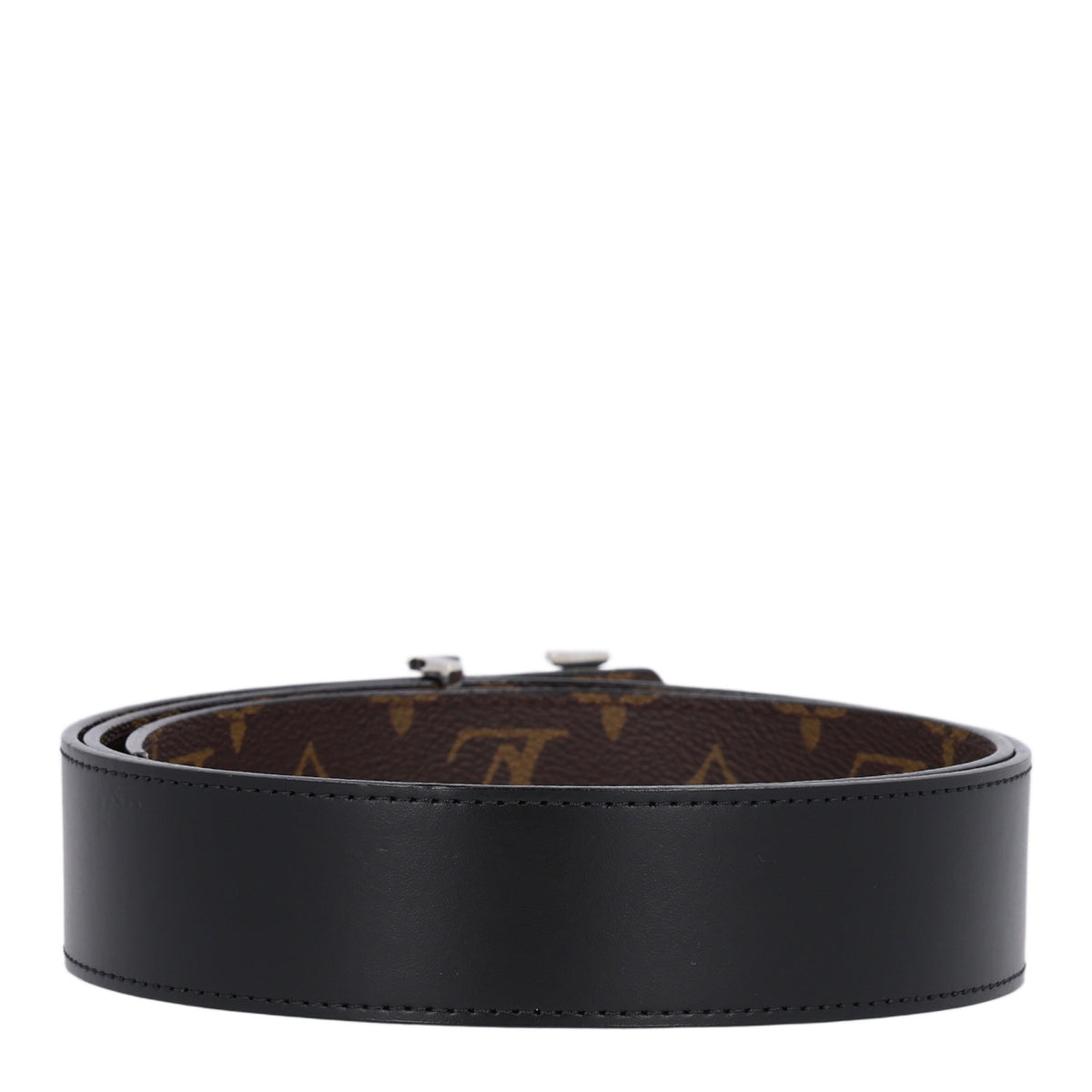 Calfskin Monogram 40mm LV Initiales Reversible Belt 105 42 Black